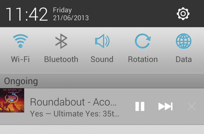 Spotify notification bar - Coolsmartphone